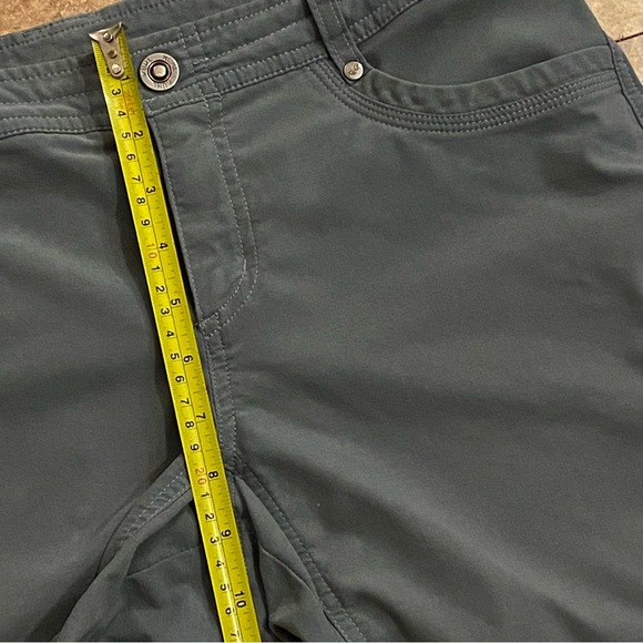 KUHL WOMENS SHORT HIKING OUTDOOR SIZE 8 GREEN “BORN IN THE MOUNTAINS” WAIST 30” - Picture 6 of 11